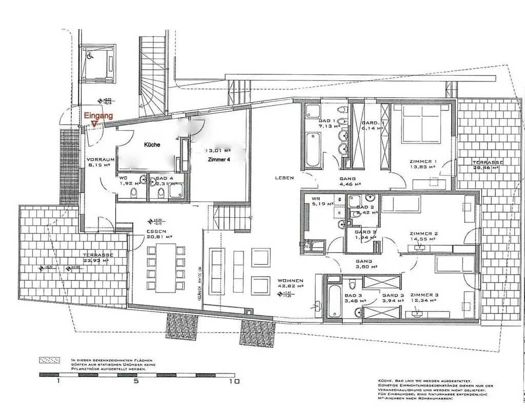 Stilvolle Gartenwohnung für gehobene Ansprüche - 4 Schlafzimmer, 4 Bäder!
