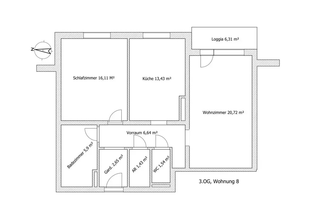 *** Hochwertig möbliert & top saniert: Stilvolle 74m²-Wohnung mit Loggia in ruhiger Lage + Carport ***
