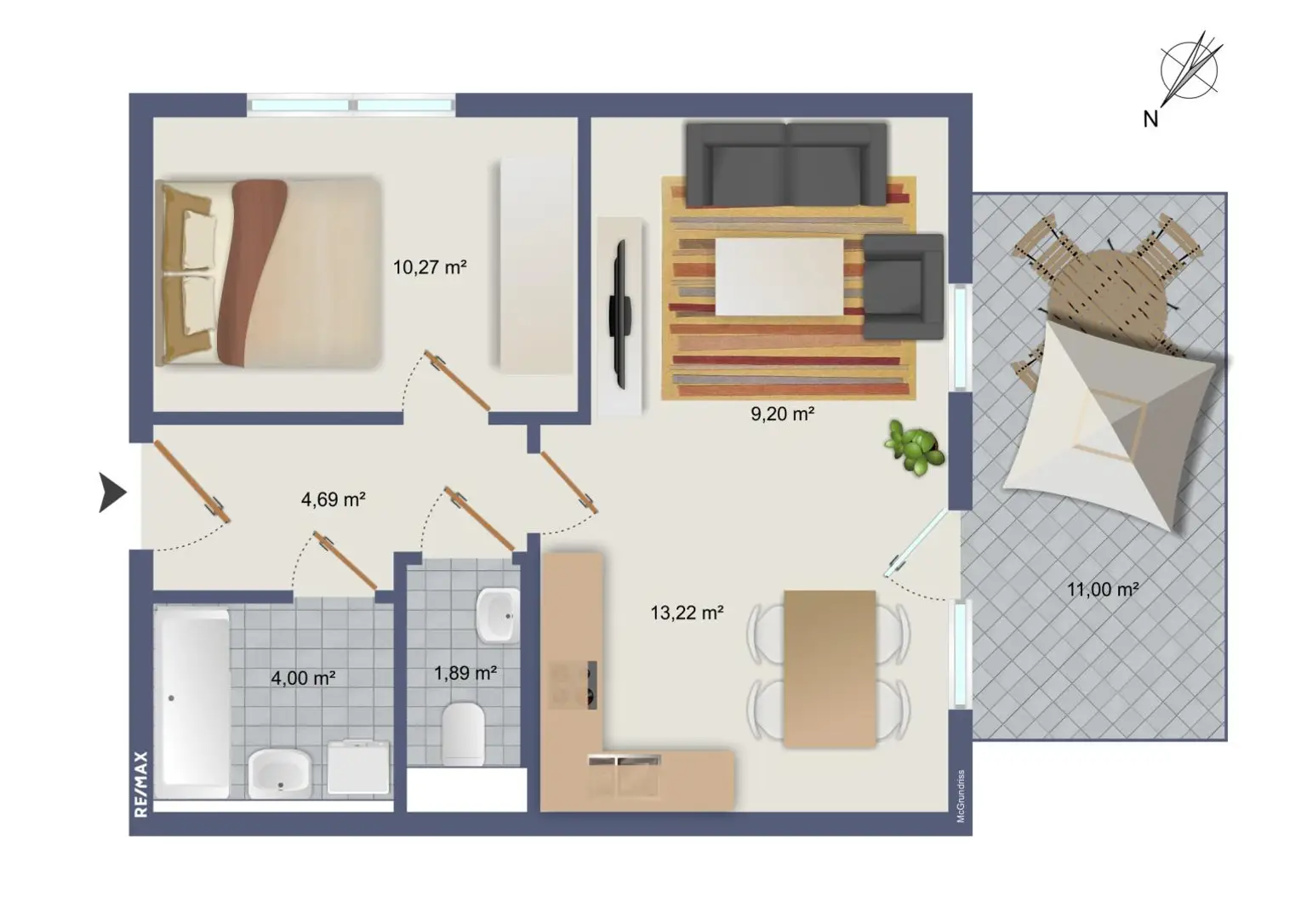Moderne 2-Zimmer-Wohnung nahe Technopark Raaba