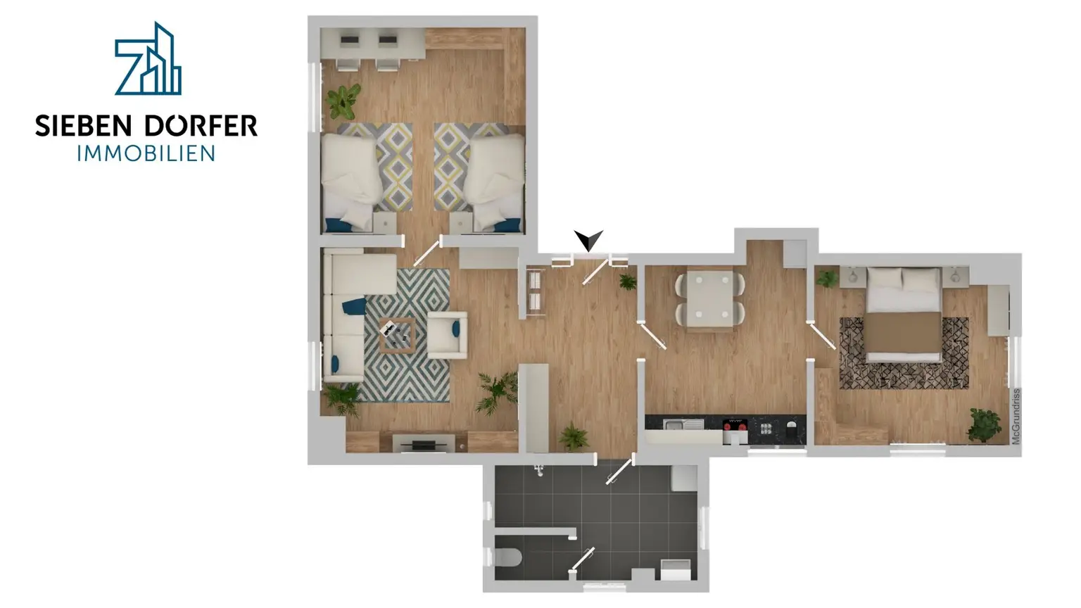 Lichtdurchflutete 78 m² 3-Zimmerwohnung mit getrennter Küche in Graz-Andritz