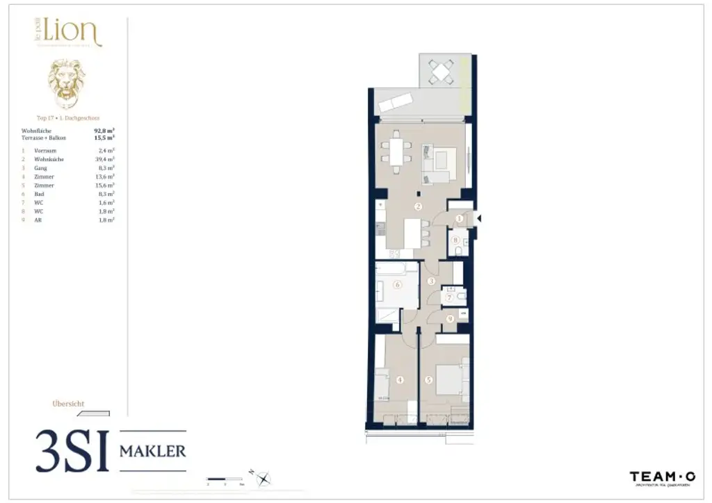 Historischer Charme, moderne Eleganz: Luxus Dachgeschosswohnung auf einer Ebene mit zusätzlicher Terrasse