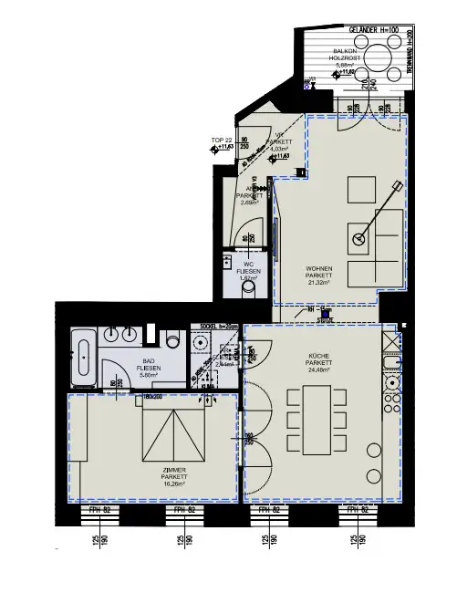 ERSTBEZUG-Moderne 2-Zimmer-Wohnung mit Balkon zum Entspannen