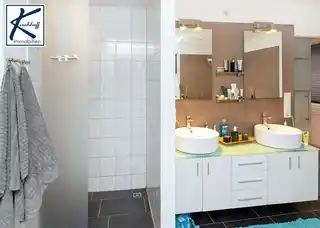 Bad mit bodentiefer Dusche