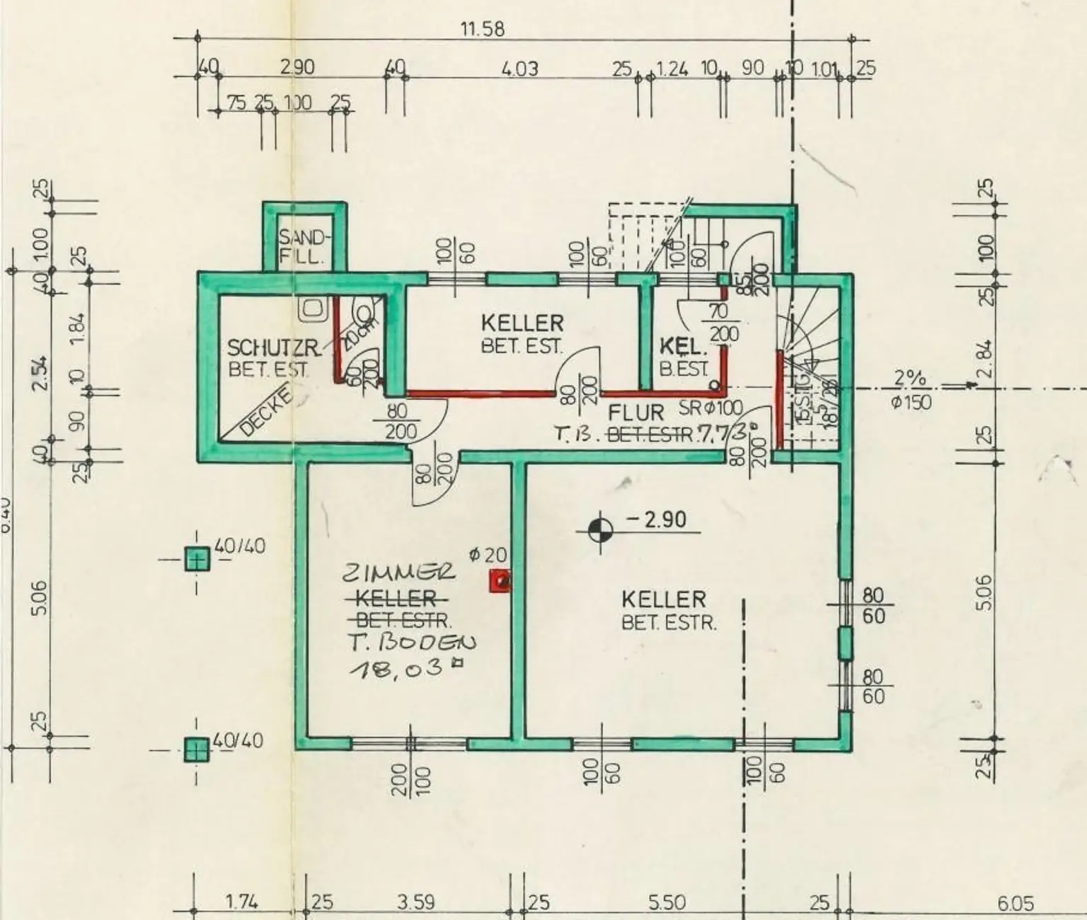 Grundriss Keller