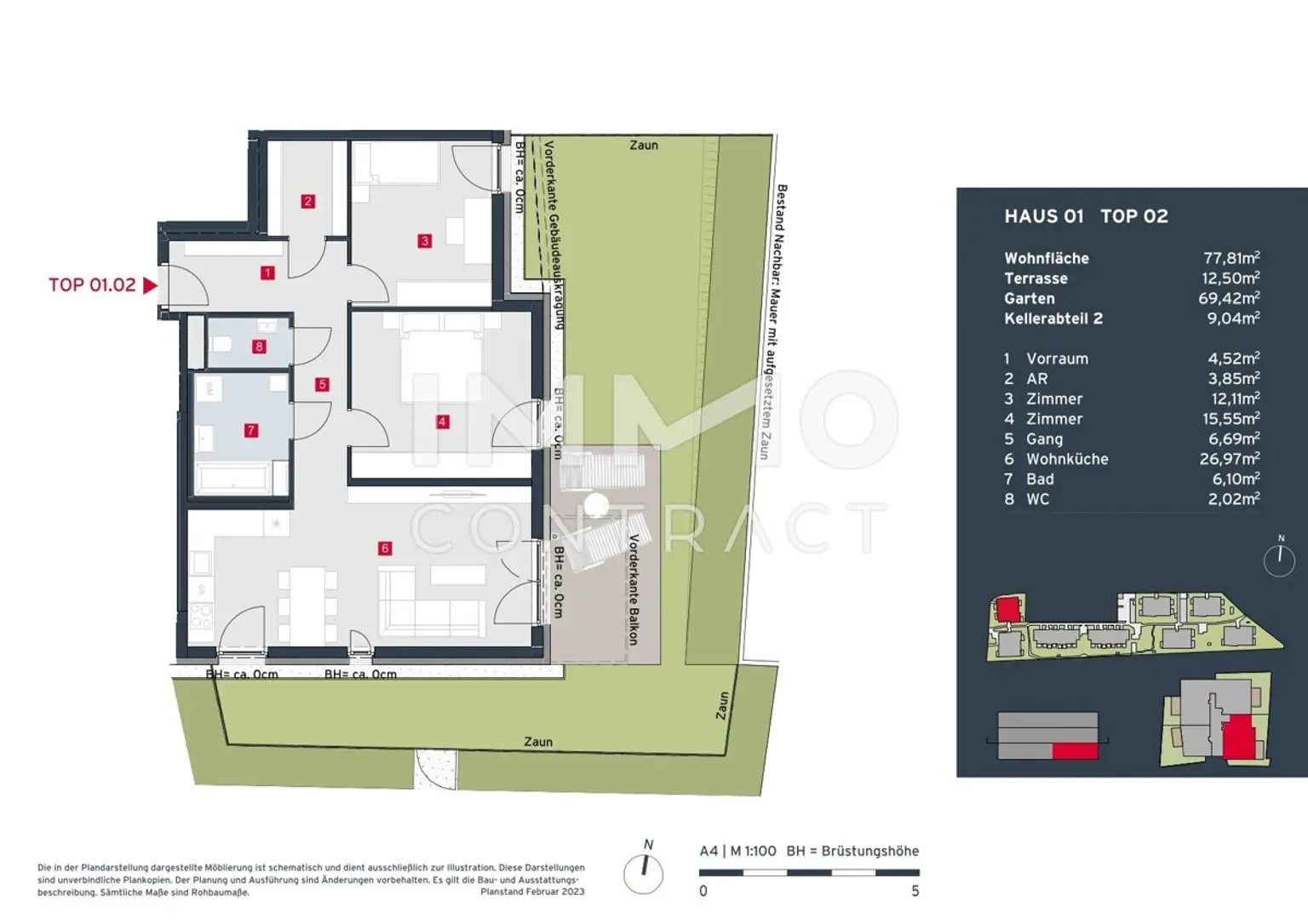 Provisionsfrei! Eigener Garten und Ruhe:  Helle 3-Zimmer-Wohnung mit viel Platz und viel Grün