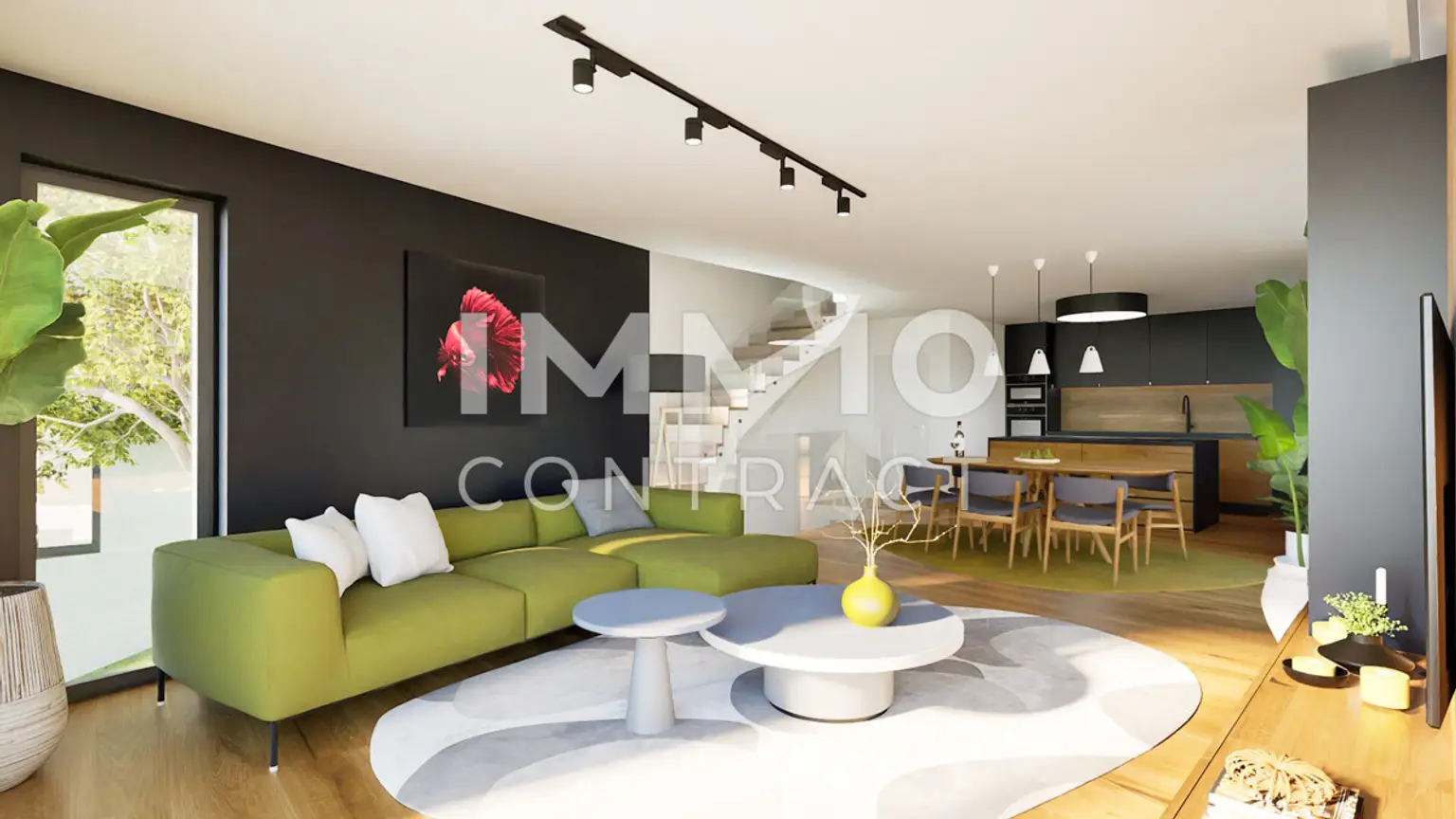 Höflein Innenvisualisierung 00 Sofa Wohnzimmer_