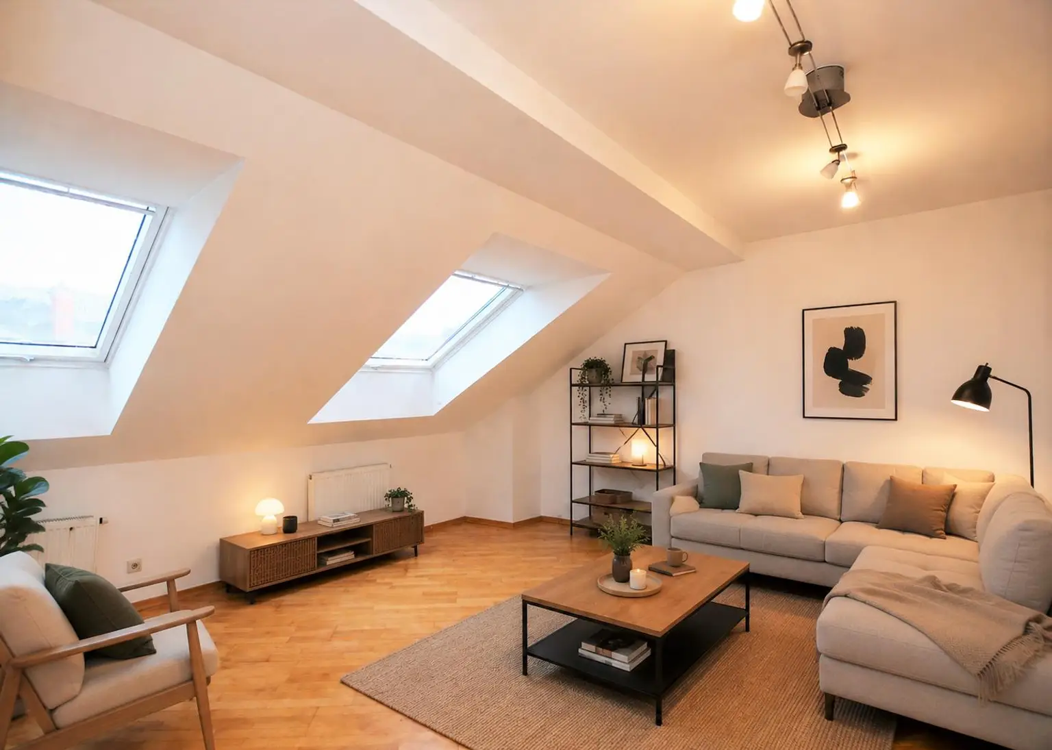 Wohnzimmer (virtuell eingerichtet)