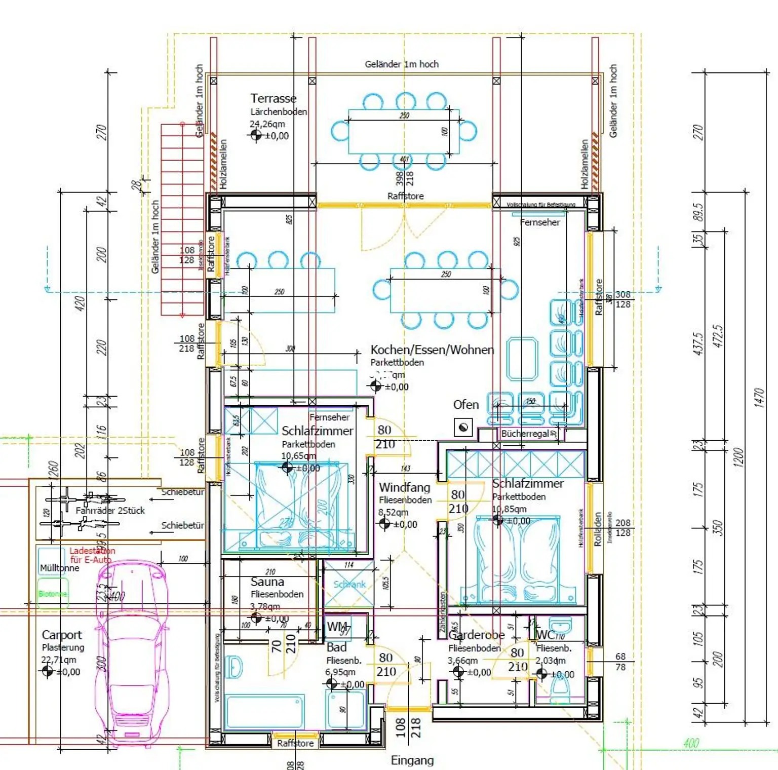 Grundrissbeispiel Bungalow 75m²