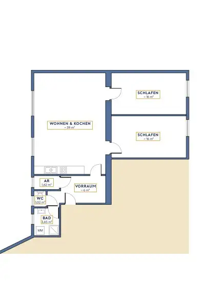 Helle, gepflegte Wohnung mit flexiblem Grundriss - Potenzial für bis zu 3 Schlafzimmer - Nähe U4/U6, sowie Bahnhof Meidling!