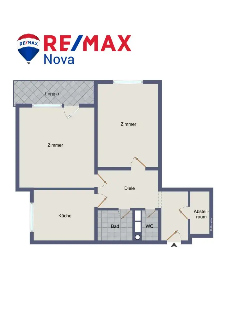 Sonnige 2-Zimmer-Wohnung mit Westbalkon u. Garage