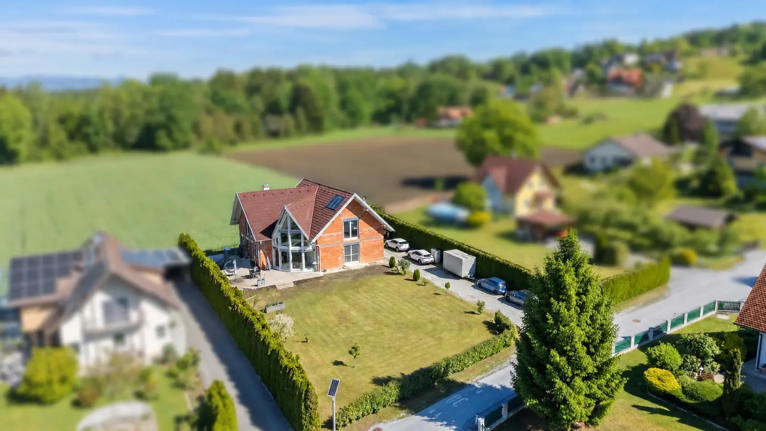 Haus Drohnen Ansicht