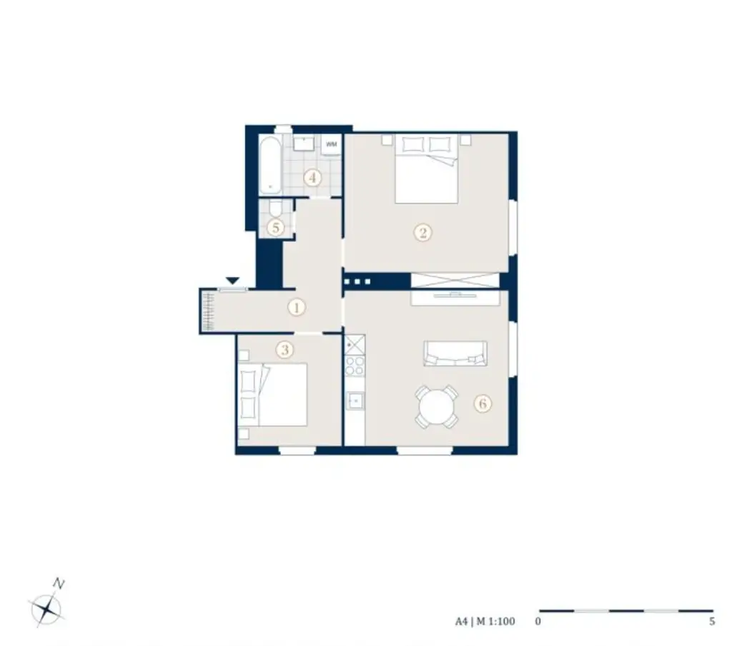 Helle 3-Zimmer Wohnung, Nähe Meiselmarkt
