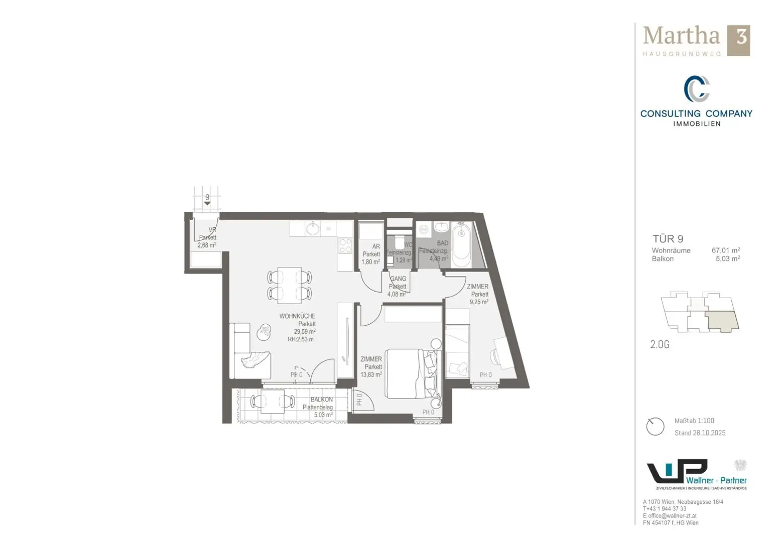 3-Zimmer-Wohnung mit Balkon