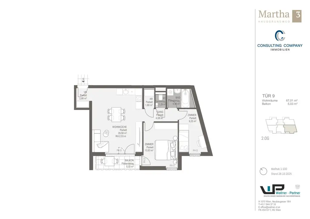 3-Zimmer-Wohnung mit Balkon