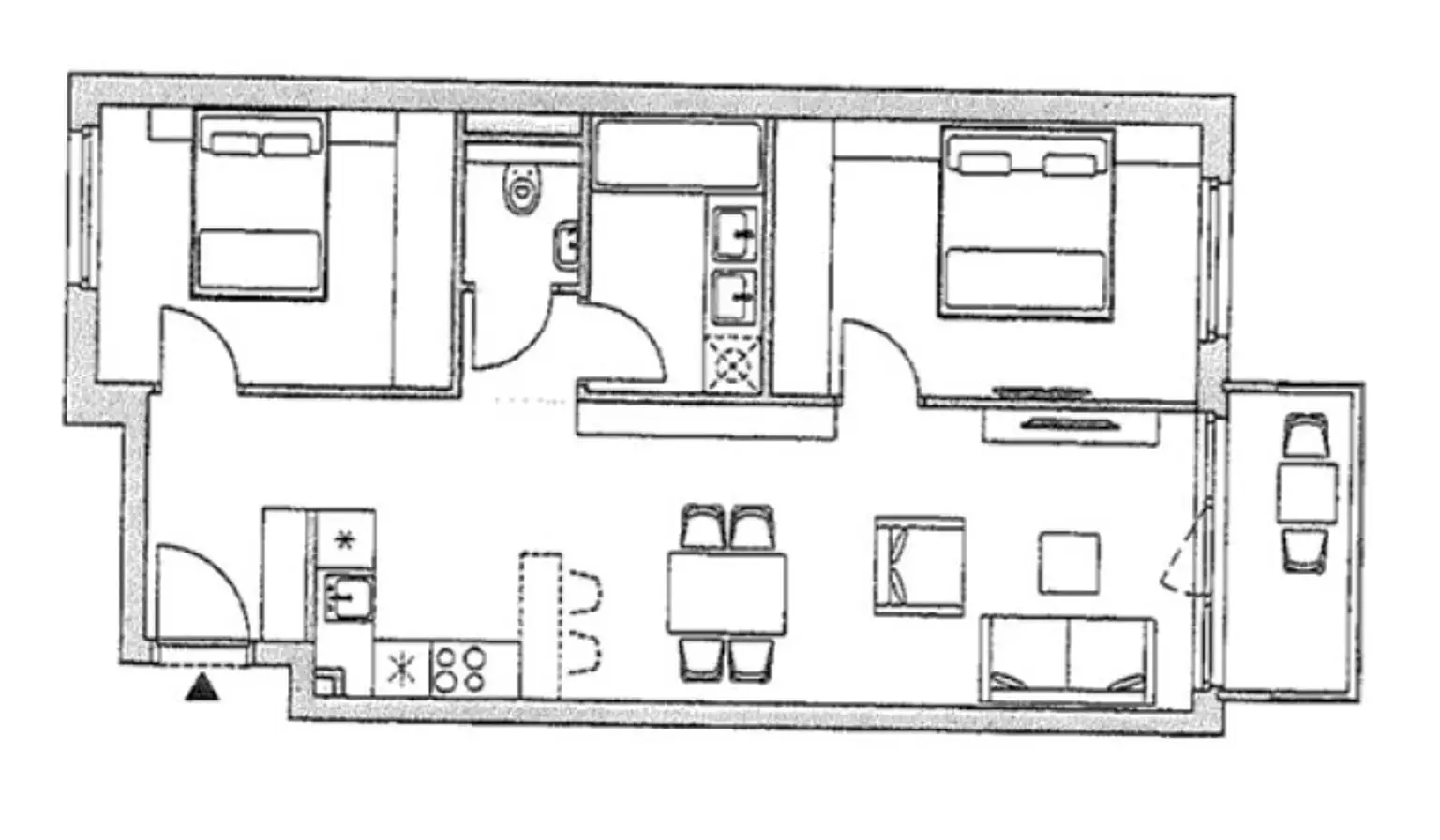 WAGRAMER STRASSE, sonnige 64 m2 Neubau mit 4 m2 Loggia, 3 Zimmer, Komplettküche, Wannenbad, Parketten, U1-Nähe