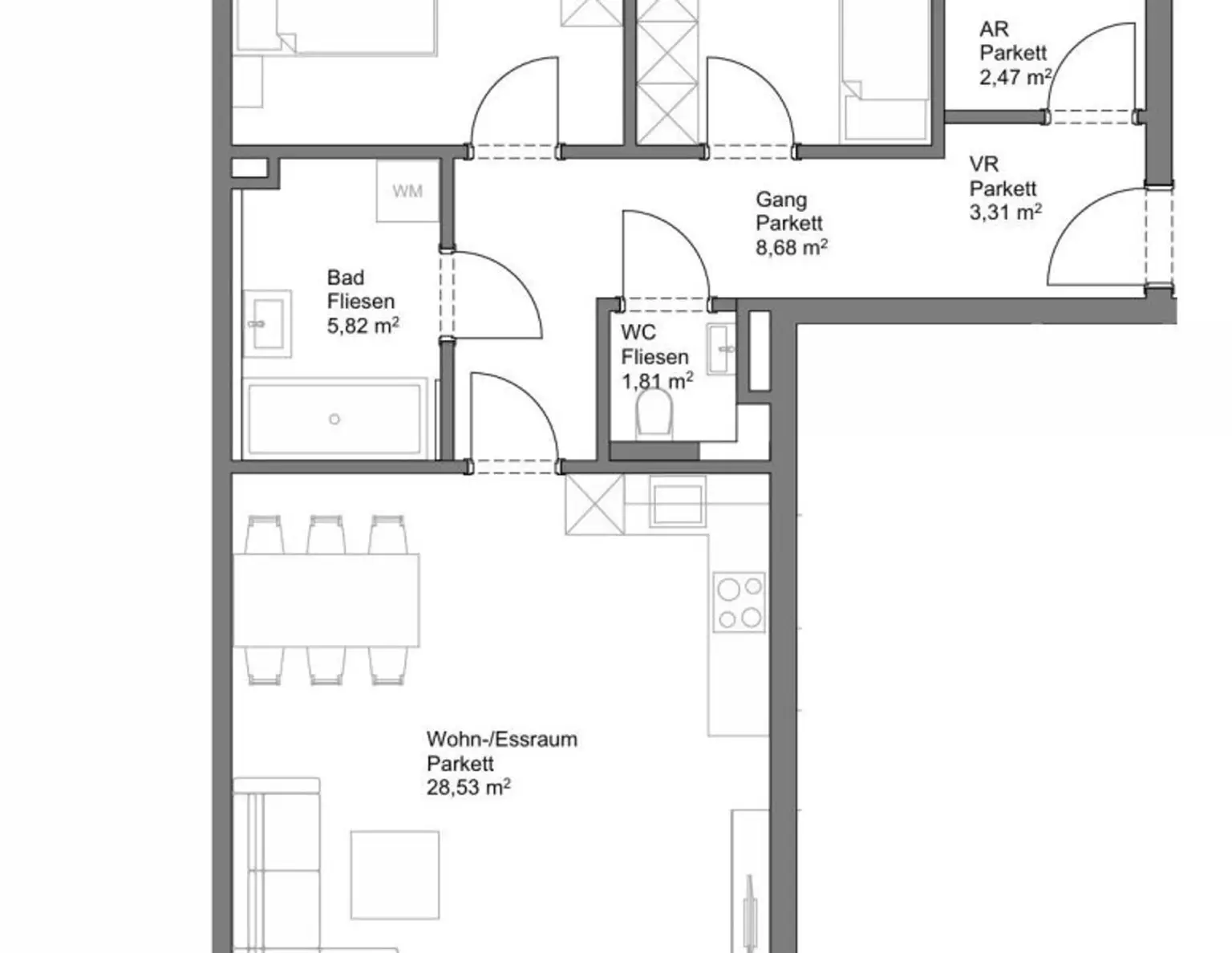 Ideal für Singles oder Paare: Moderne 3-Zimmer-Wohnung im Neubau mit Balkon