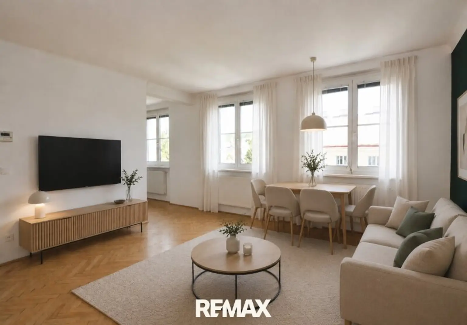 Wohnzimmer (virtuell eingerichtet)
