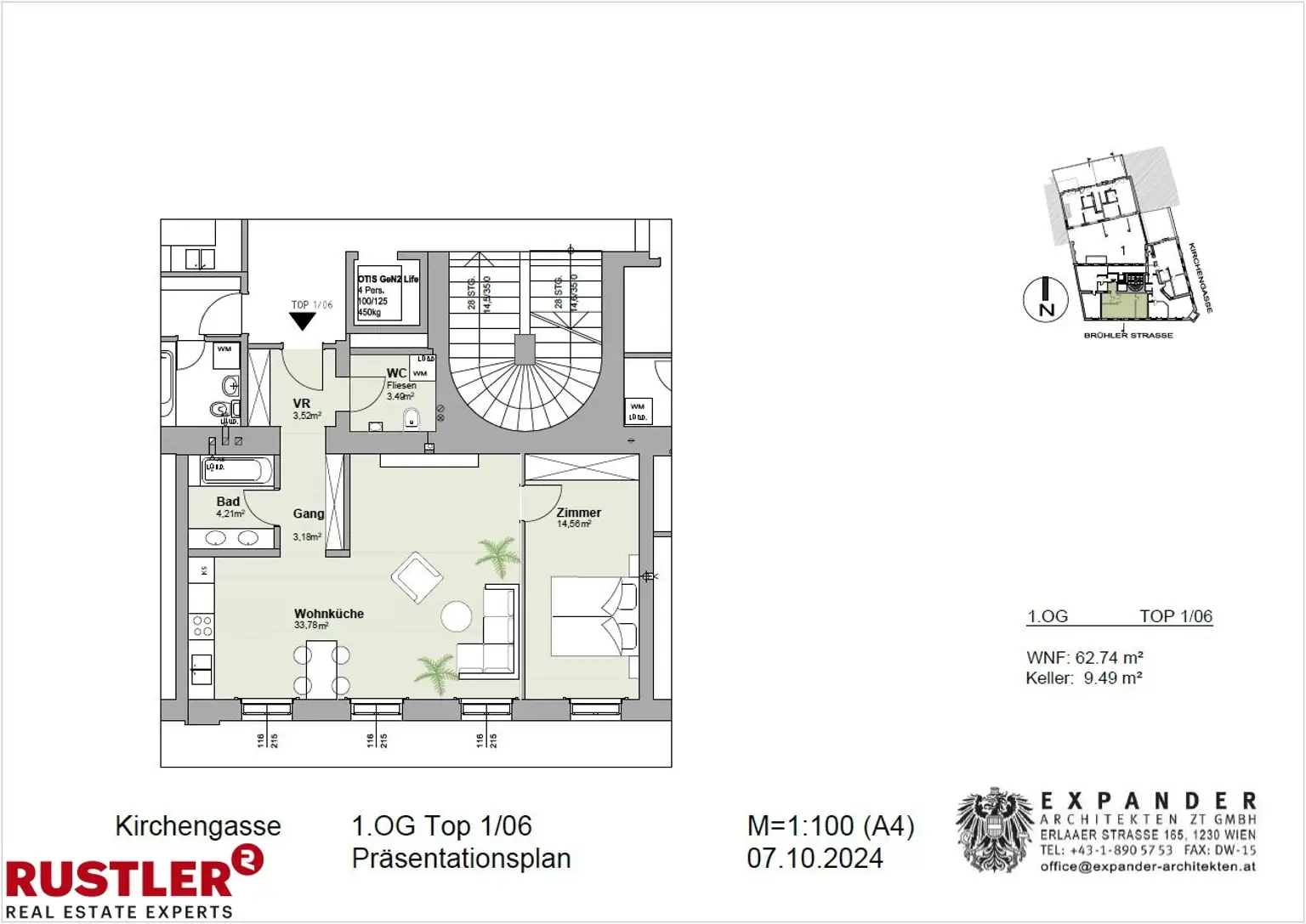 Außergewöhnliches Raumgefühl – 2-Zimmer-Wohnung mit über 4m Deckenhöhe