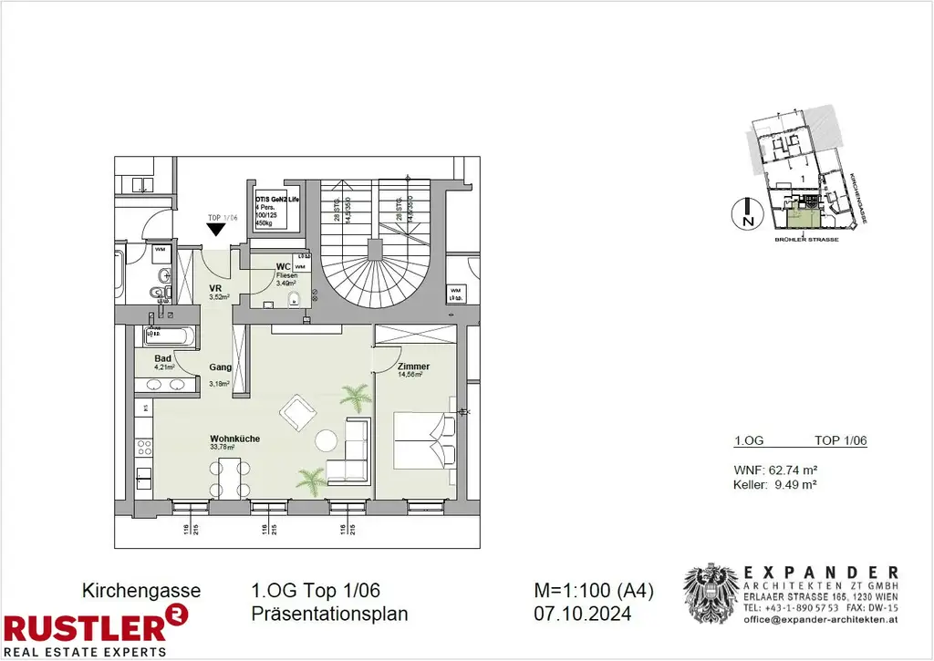 Außergewöhnliches Raumgefühl – 2-Zimmer-Wohnung mit über 4m Deckenhöhe