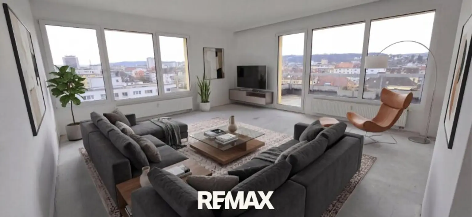Homestaging Wohnzimmer (KI generiert)