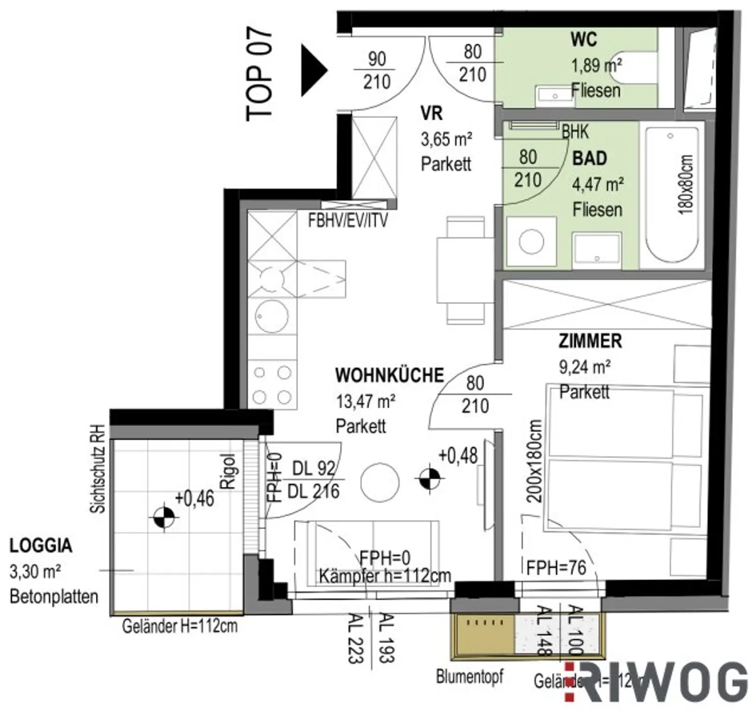 ERSTBEZUG mit Loggia | 2-Zimmer Neubau | Ost-Ausrichtung | Fernwärme | Fassadenbegrünung | TG-Stellplatz optional | Nachhaltiges Wohnbauprojekt