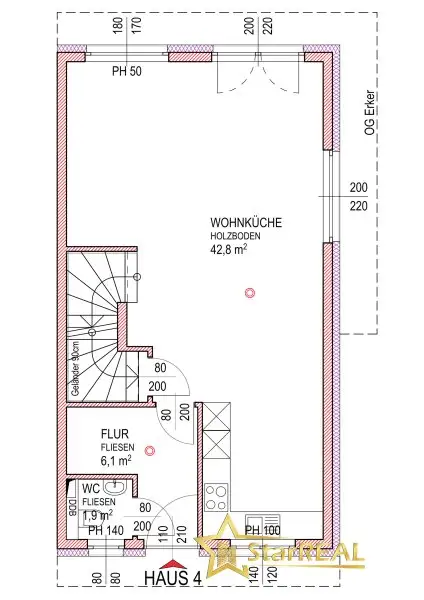 NEUES PROJEKT! 186m² NFL! WIENERBERGER-ZIEGELHAUS MIT KELLER. 5 ZIMMER. PROVISIONSFREI für den Käufer.