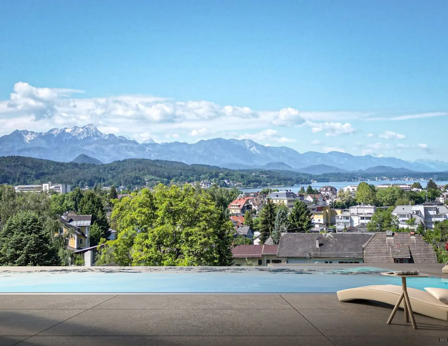 Seeblick und Infinity Pool - Leben, wo andere Urlaub machen - The Lakes in Pörtschach am Wörthersee