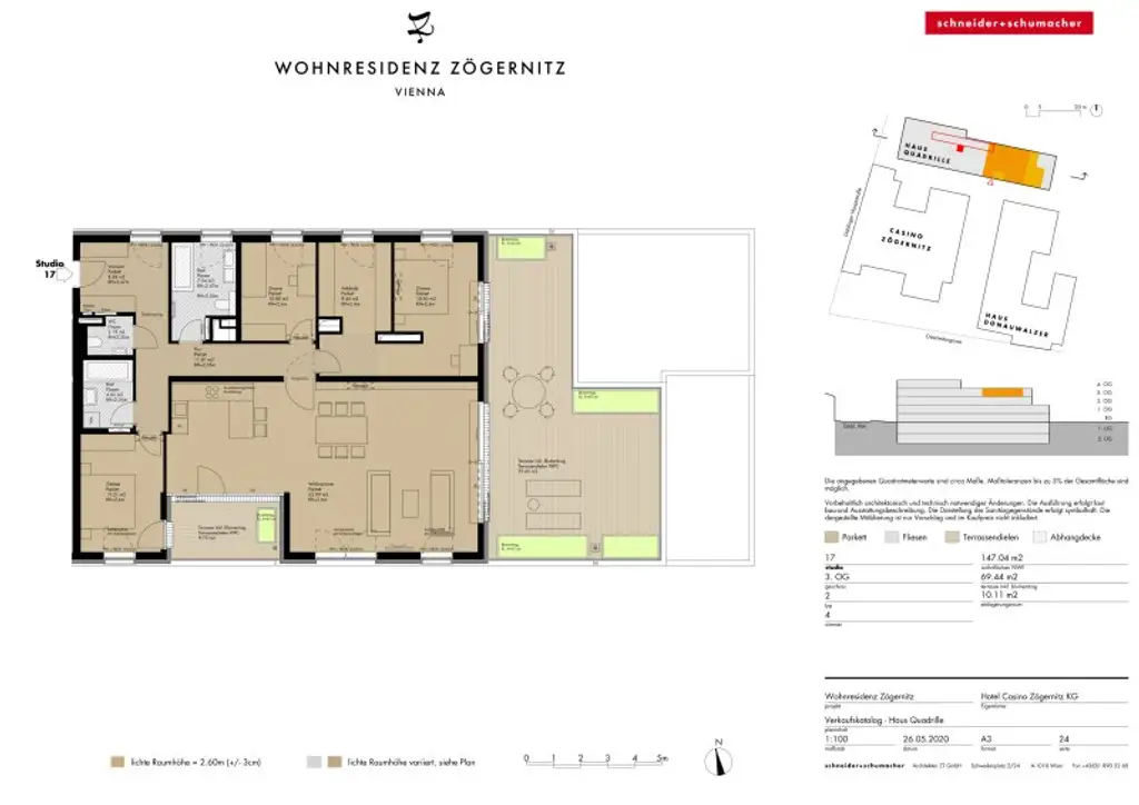 4-Zimmer-Terrassenwohnung mit 70 m² Freifläche & Panoramablick in 1190 Wien