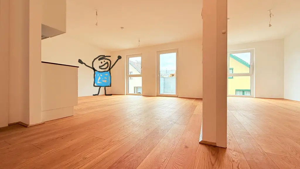 Tolle Wohnung statt Hinterholz, in deckengekühlter Ruhelage ca. 51m2, Stellplatz möglich und erwünscht!