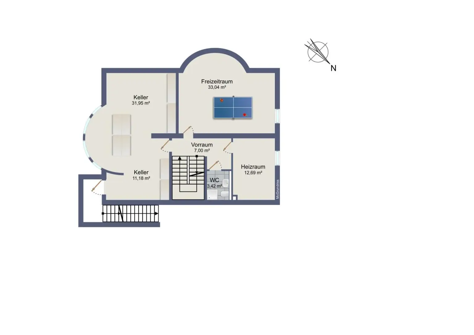 schematischer Grundriss - Keller