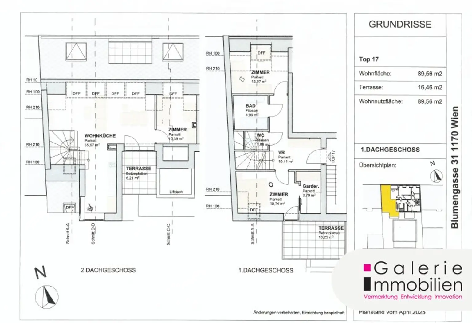 PASSIVHAUS - Barrierefreie DG-Wohnung mit 2 Terrassen - sonnig und hell - Tiefgarage