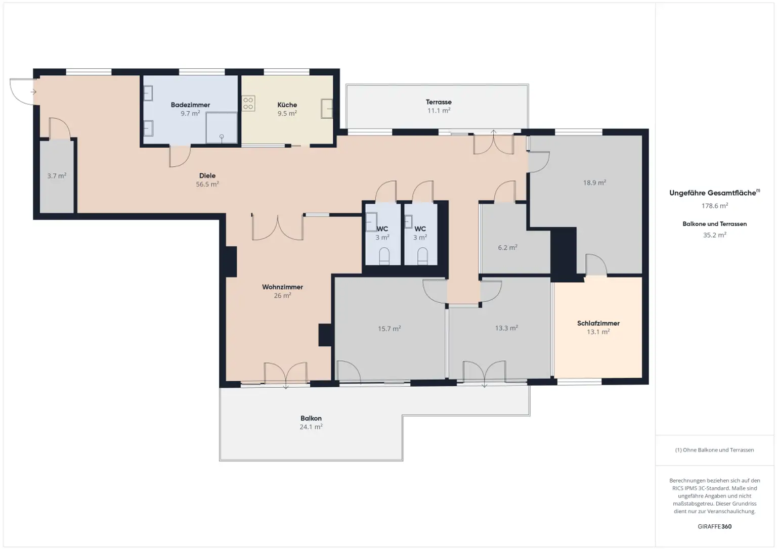Lichtdurchflutete, luxuriöse Wohnung im Zentrum von Bruck/Leitha