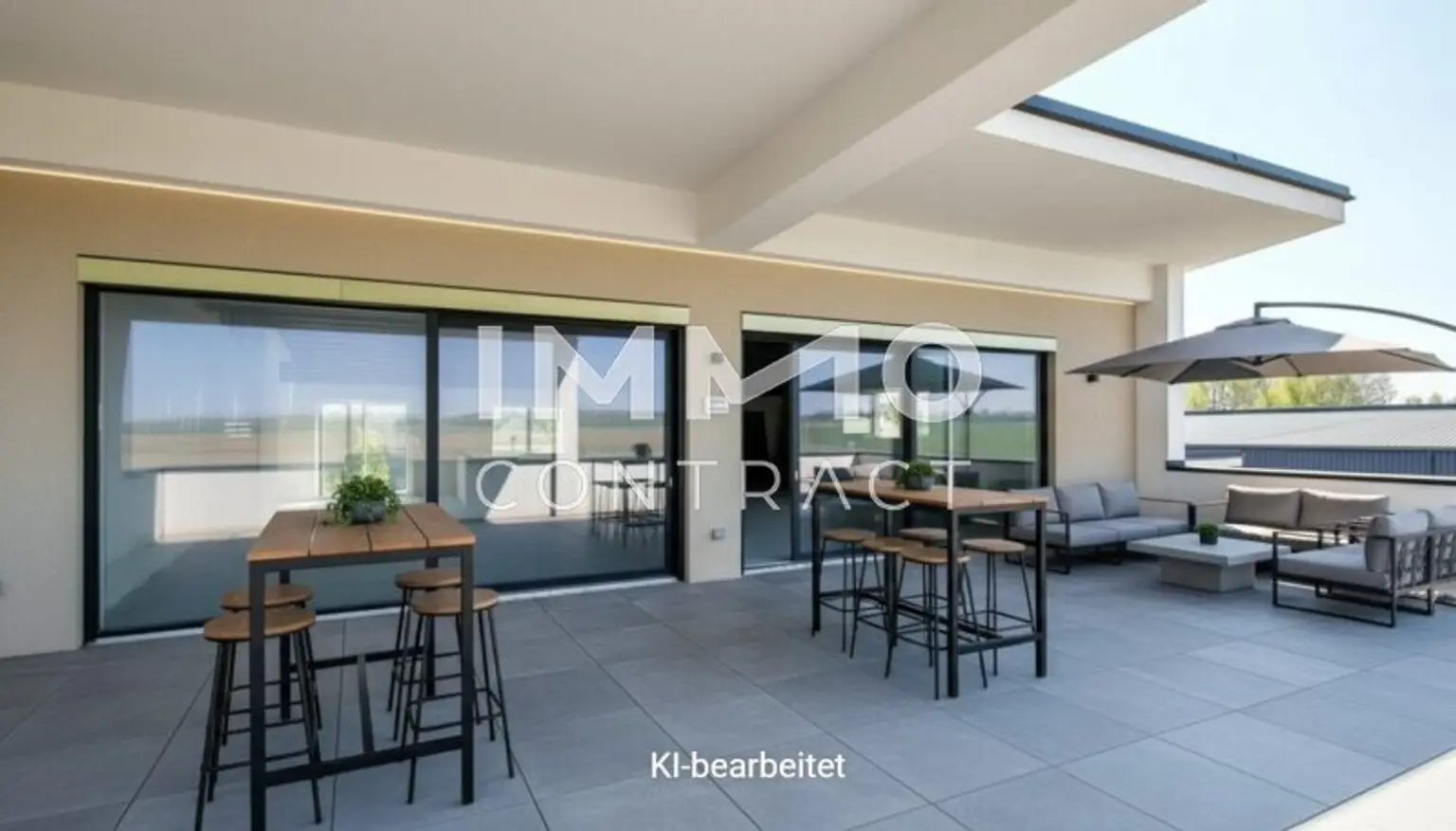 Terrasse KI-möbliert