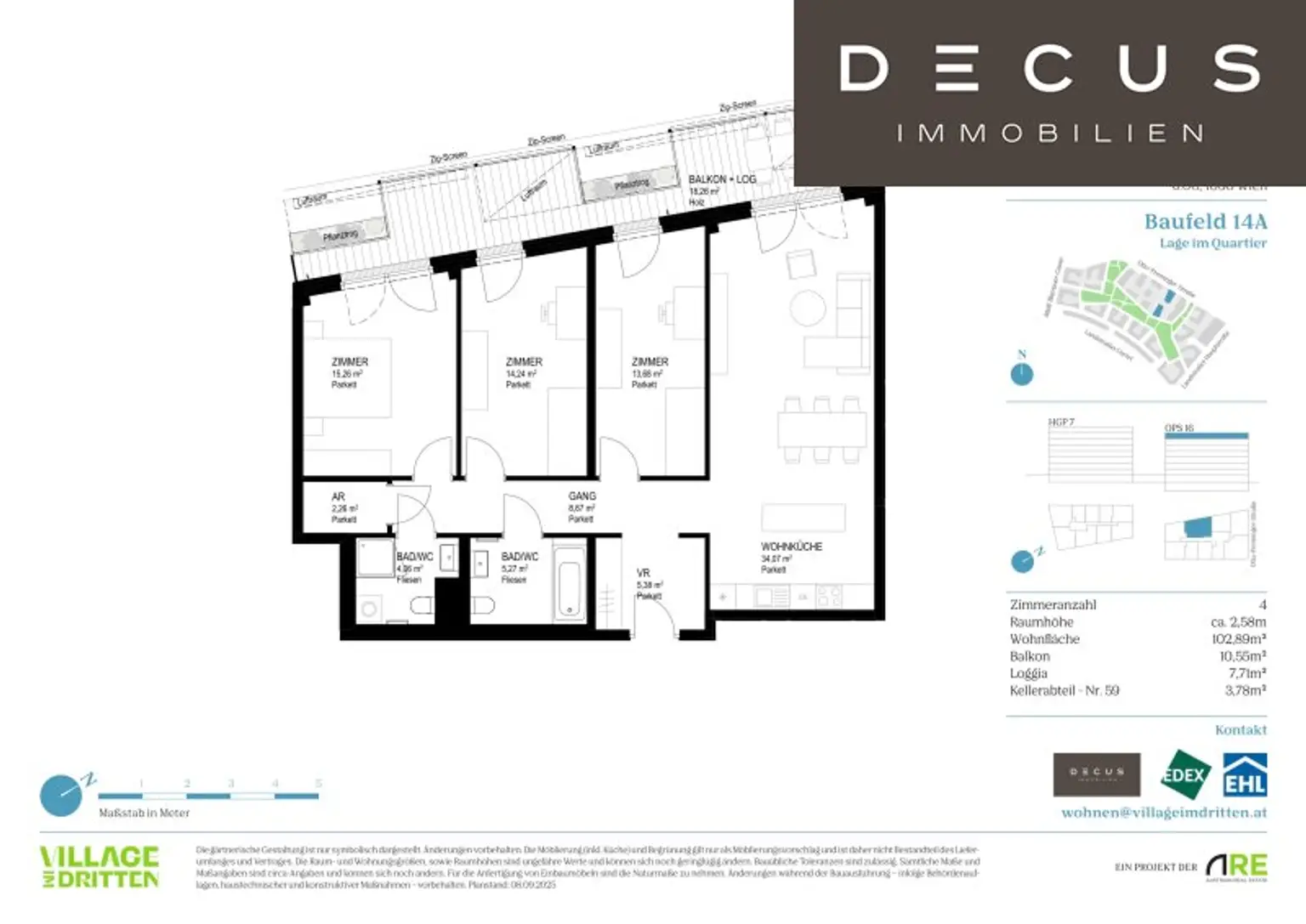 | NATÜRLICH DRAUSSEN | BAUFELD 14A | EIGENNUTZER | FERTIGSTELLUNG 2027 | VILLAGE IM DRITTEN