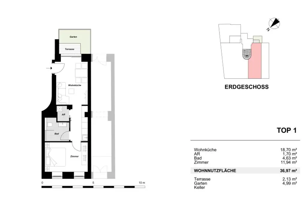 3,7 % Rendite! Lukratives Wohnungspaket aus 6 vermieteten Appartments, Nähe Floridsdorfer Aupark