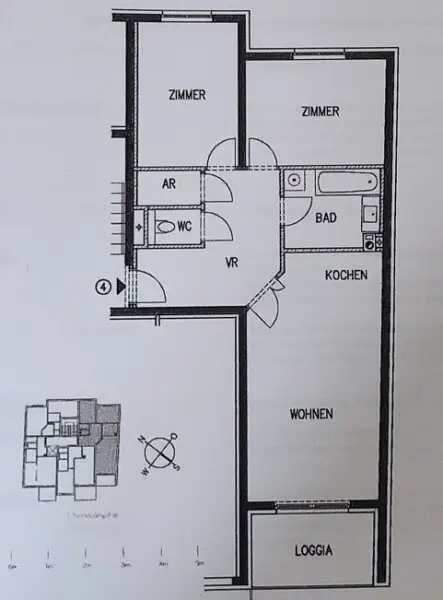 Kompakte 3-Zimmer mit Loggia!