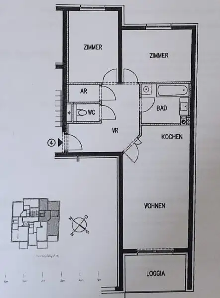 Kompakte 3-Zimmer mit Loggia!