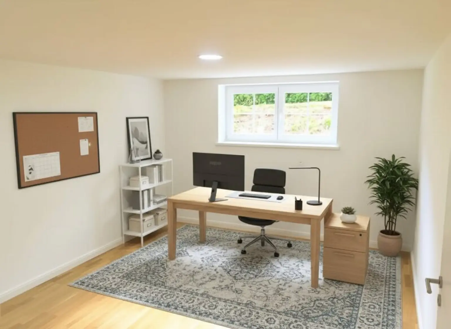 Untergeschosszimmer: KI generierte Einrichtung