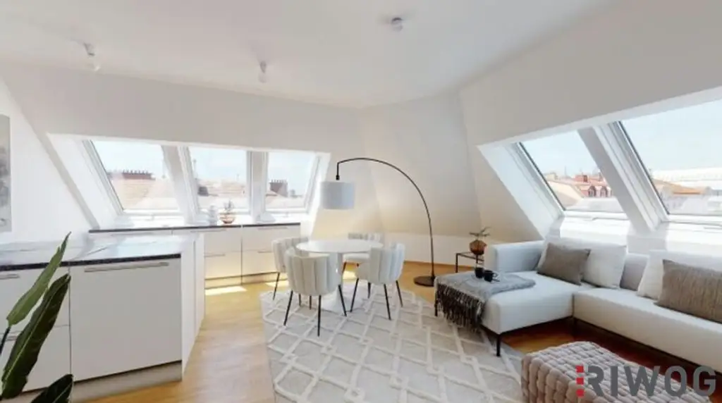 Erstbezug eines Luxus Dachgeschosses mit Fernblick auf Prater auf Stephansdom in der nähe der Donauinsel