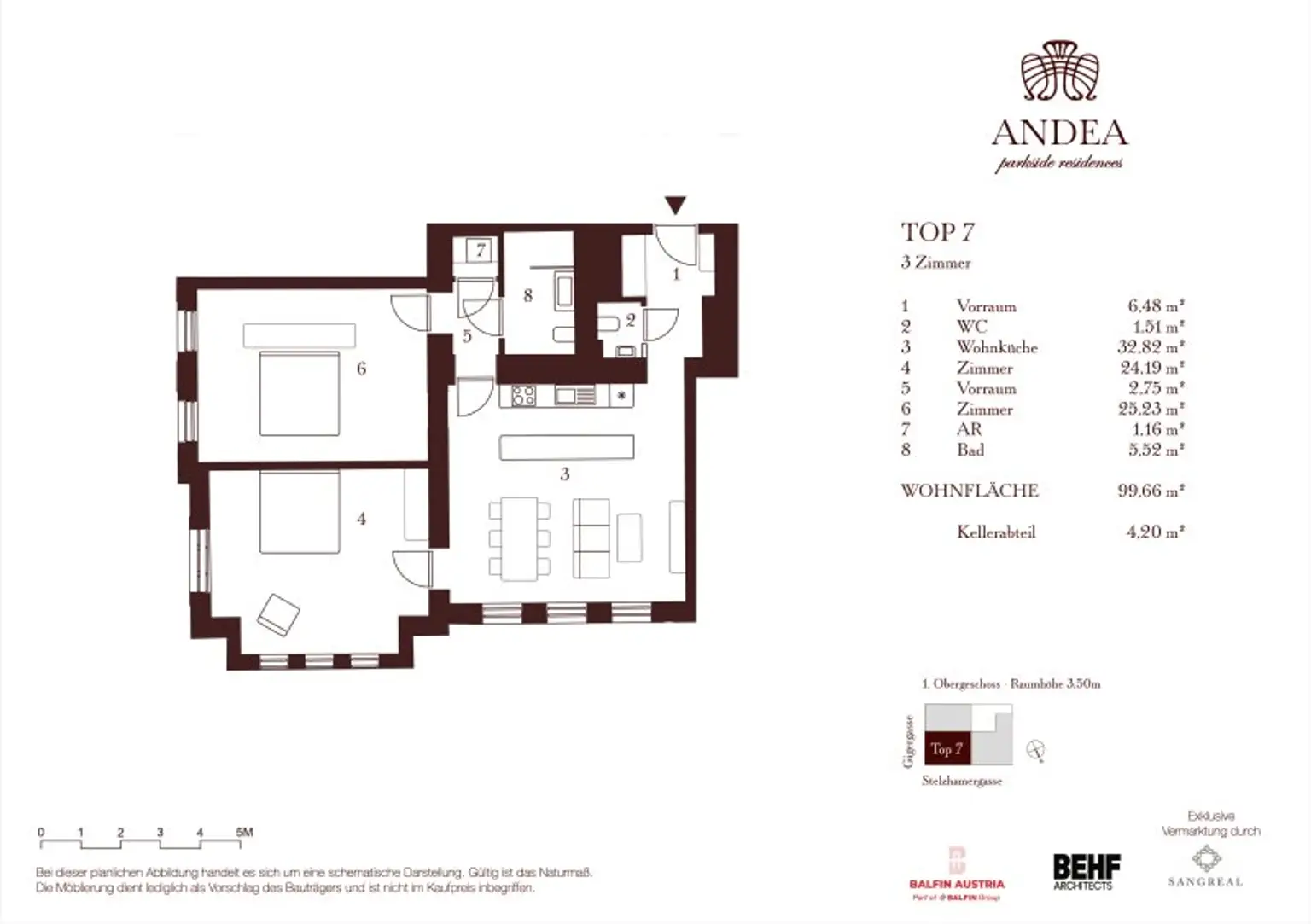 Luxuriöses 3-Zimmer-Apartment bei Wien Mitte - ANDEA Parkside Residences