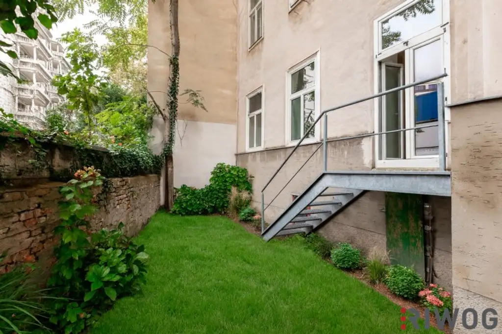 GARTENWOHNUNG NÄHE 1. BEZIRK, DONAUKANAL UND AUGARTEN | Komplett hofseitig | Sanierungsbedürftig | Rembrandtstraße