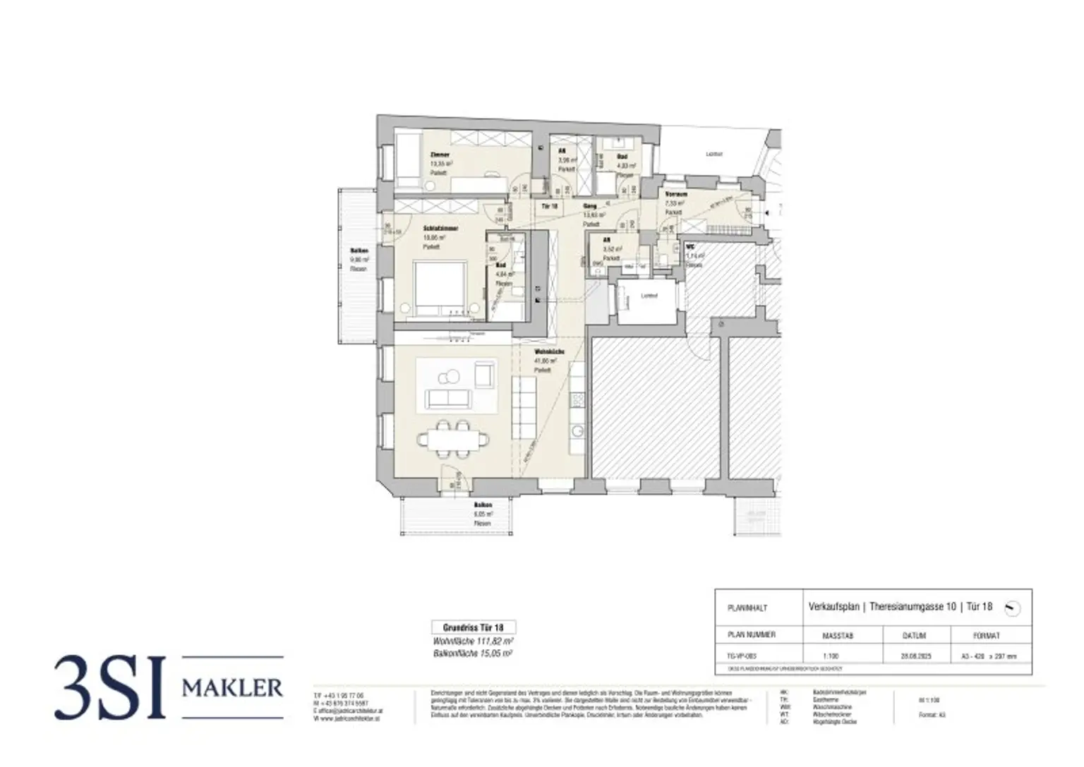 Wohnen beim Schloss Belvedere: Klimatisierter Erstbezug im Stilaltbau mit 2 Balkonen!