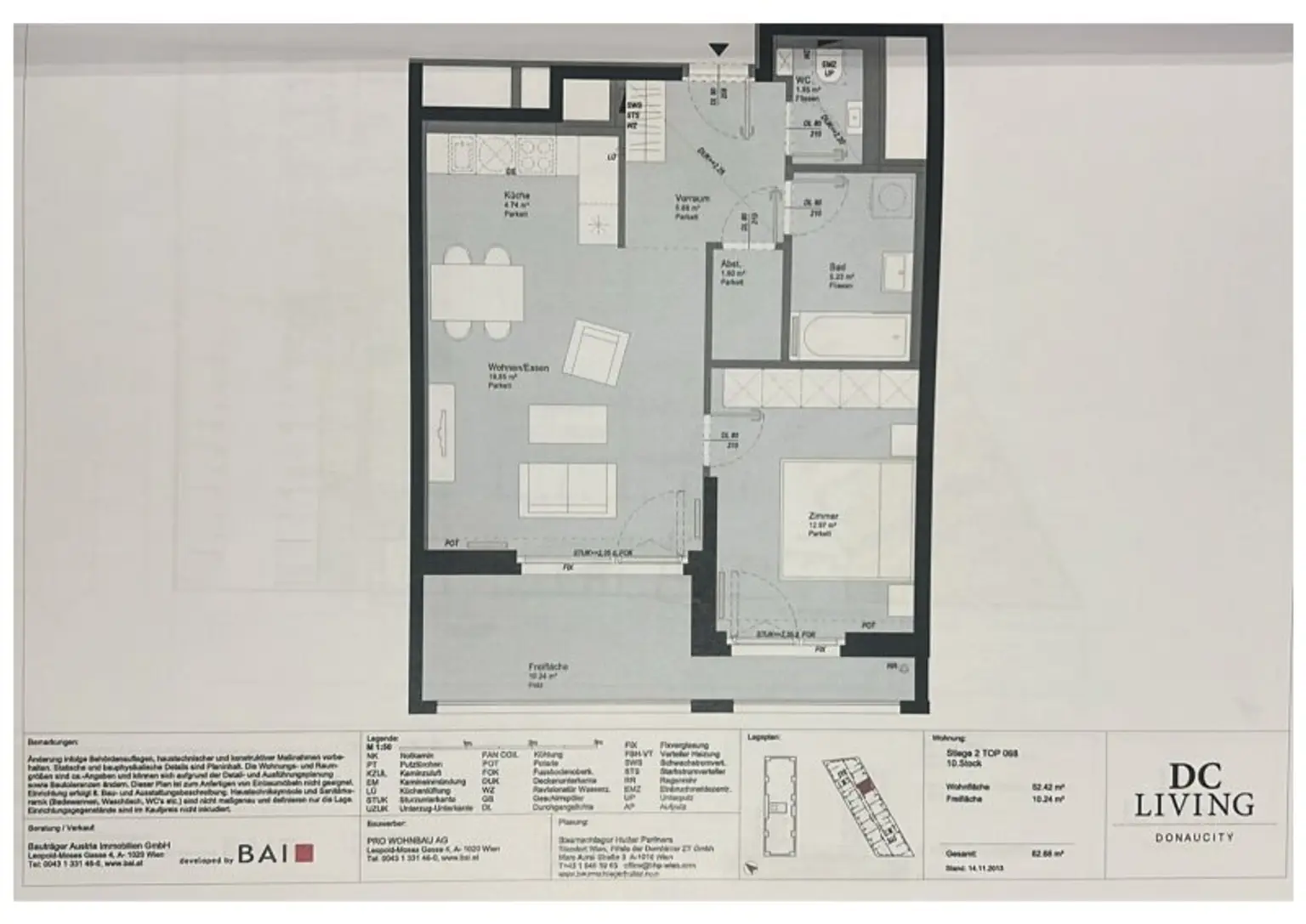 Möblierte 2-Zimmer-Wohnung im 10. Liftstock