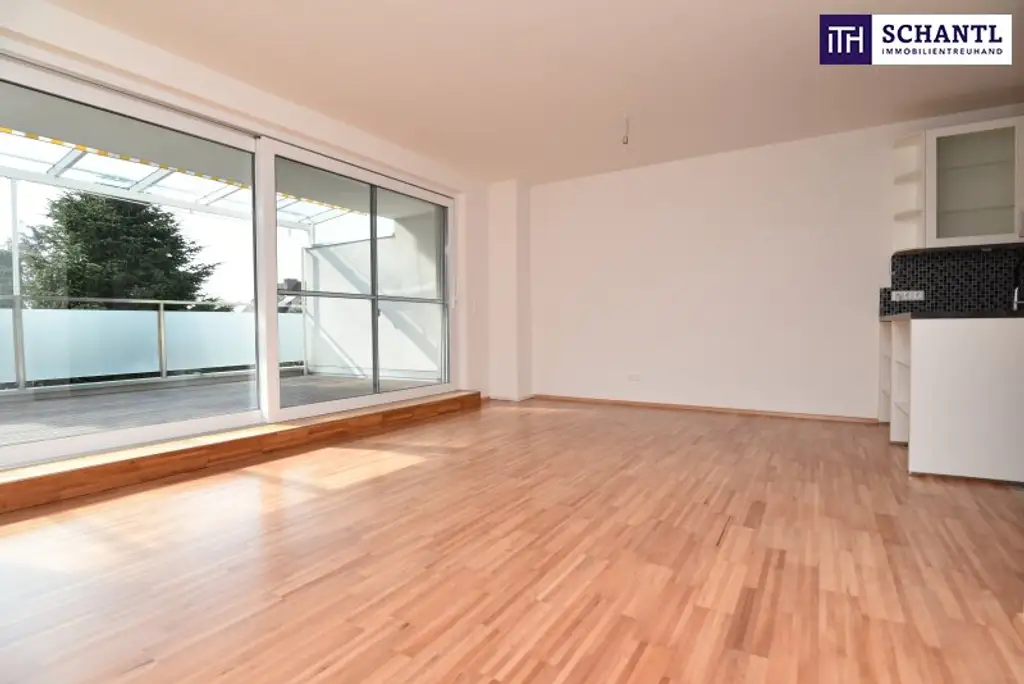 Traumhafte, lichtdurchflutete 3-Zimmer-Wohnung mit gigantischer Terrasse und Blick ins Grüne!