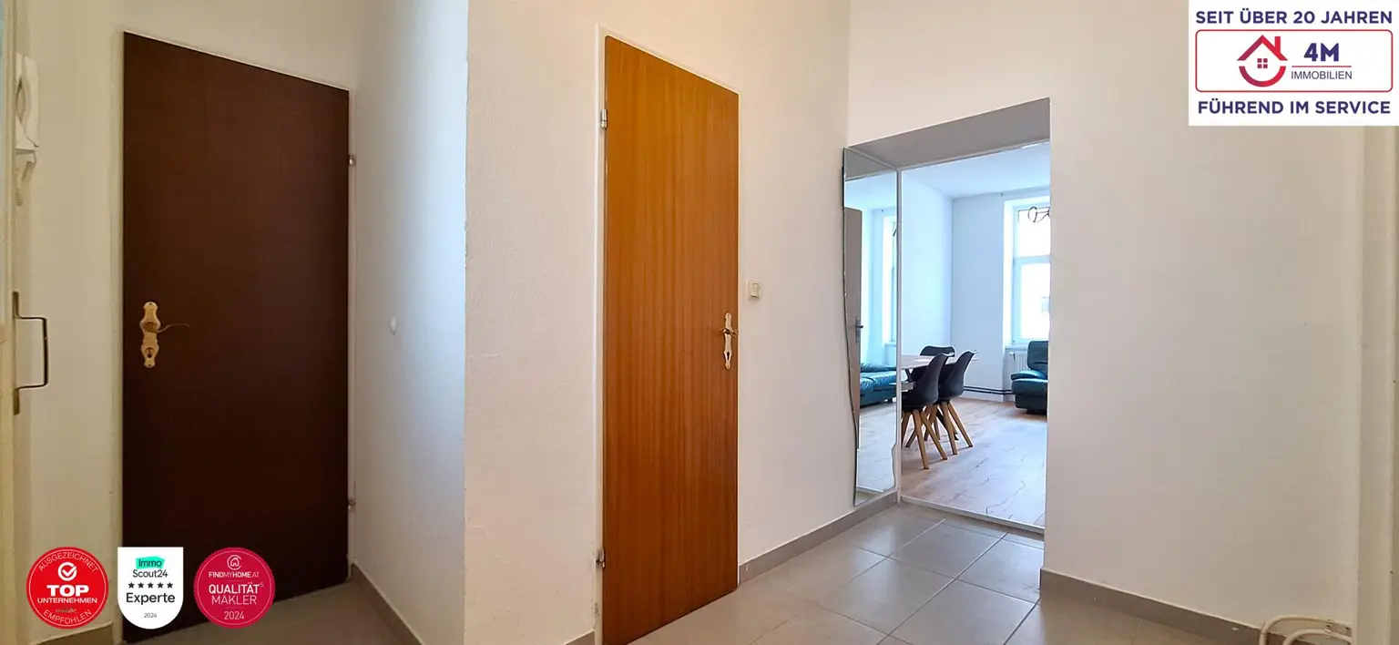 🌿 Ruhig ☀️ Hell 📍 Zentral – 2-Zimmer-Wohnung im Quergebäude mit Lift