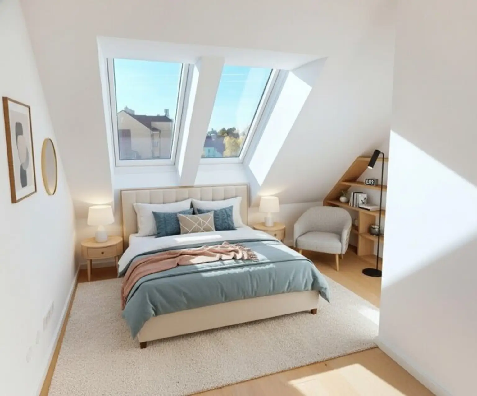 Erstbezug: 3-Zimmer-DG-Wohnung mit Terrasse (Kurzzeitvermietung gestattet!)