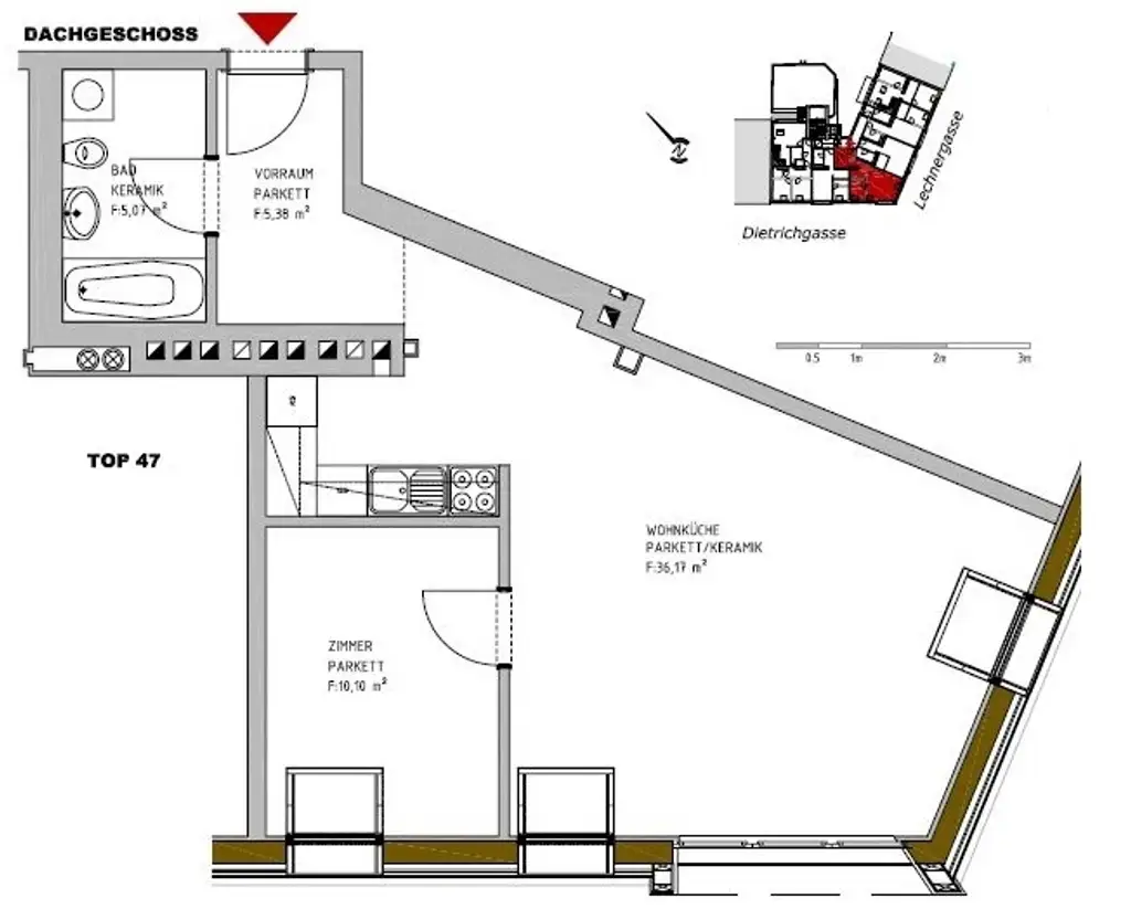 Unbefristet vermietete 2-Zimmer-Wohnung in super Lage -
mit ca. 3,4 % Bruttoanfangsrendite!