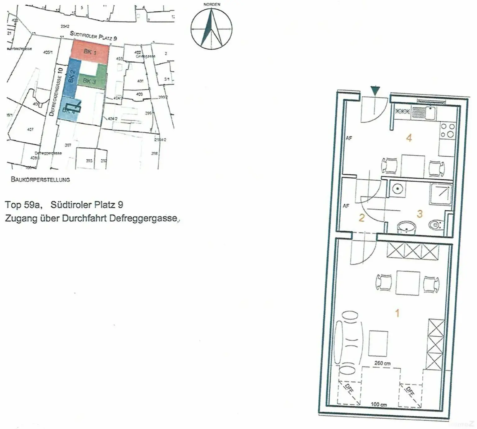 Helle und geräumige 1 Zimmer Wohnung am Südtirolerplatz!