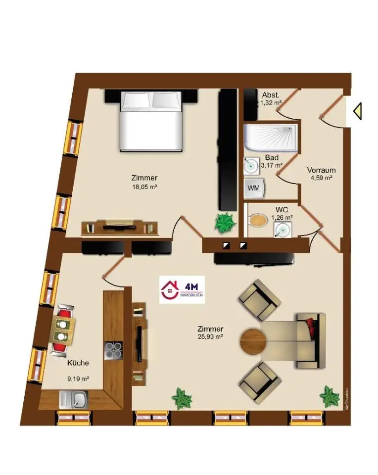 Schöngeschnitten 63,51m² Altbauwohnung – Schlüsselfertig & Erstbezug nach Generalsanierung! FOTOS VON DER SCHLÜSSELFERTIGEN WOHNUNG FOLGEN!!!