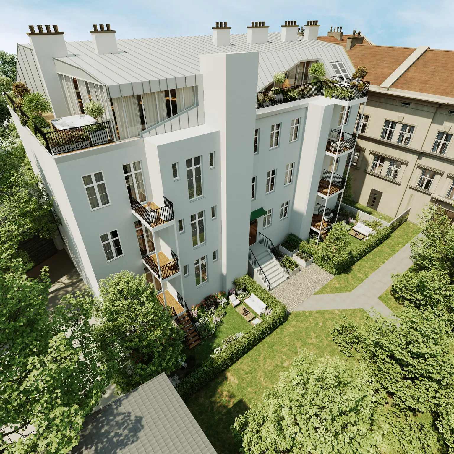 Das Penthouse über den Baumkronen